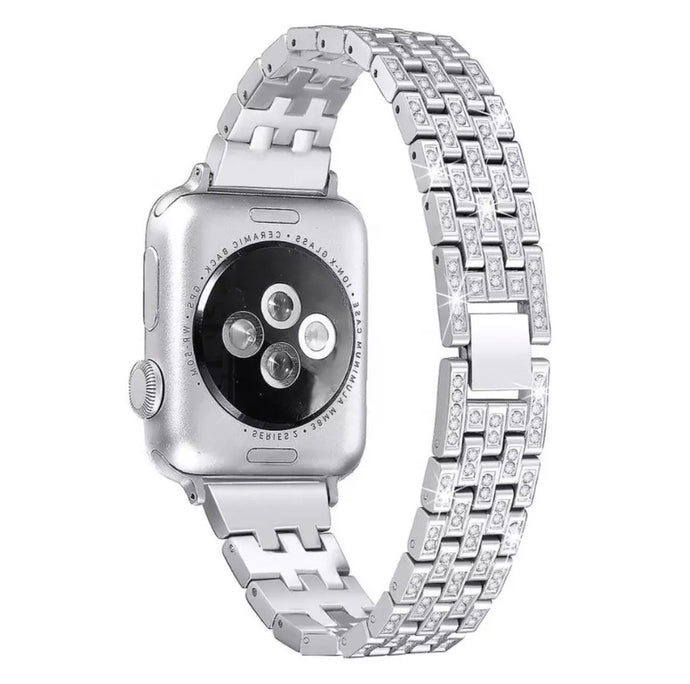 Bedazzled Apple Watch Band - Silver - Bedazzle Baddie