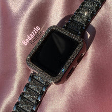 Load image into Gallery viewer, Double Row Diamond Apple Watch Case - Silver - Bedazzle Baddie
