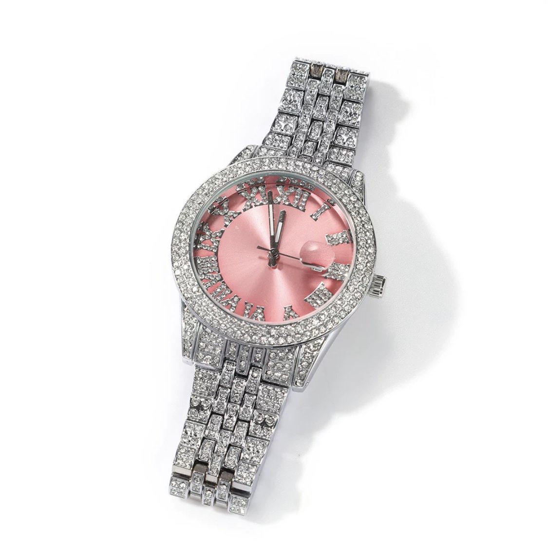 Icy Girl Watch - Pink/Silver - Bedazzle Baddie