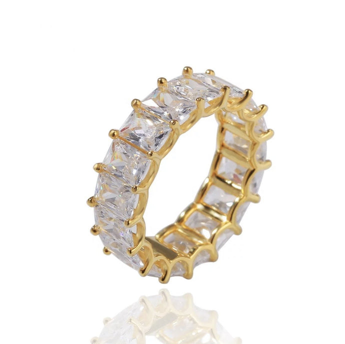 Jolie Rectangle Cut Eternity Band Ring - Bedazzle Baddie