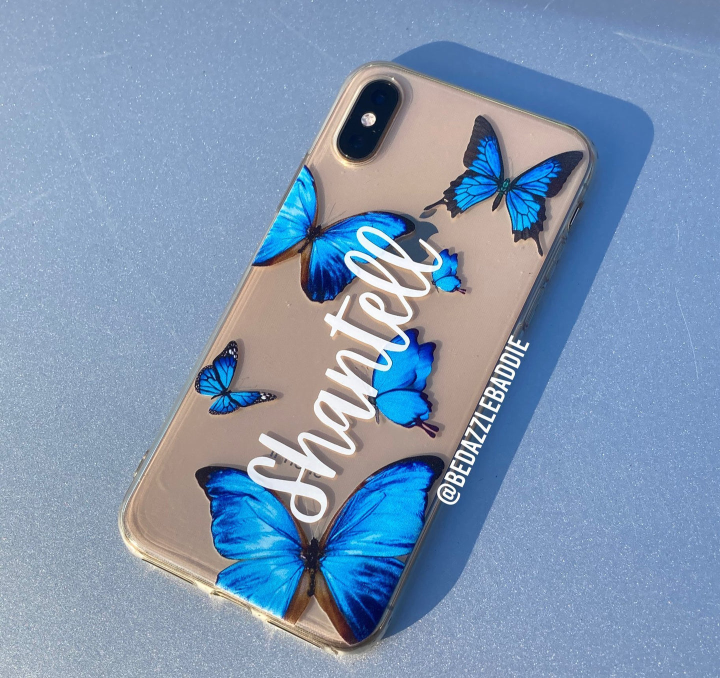Personalized Butterfly Phone Case - Bedazzle Baddie