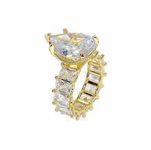 Load image into Gallery viewer, Princess Baguette Pear Cut Eternity Ring - Bedazzle Baddie
