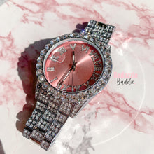 Load image into Gallery viewer, Rich Girl Watch - Pink Face - Bedazzle Baddie
